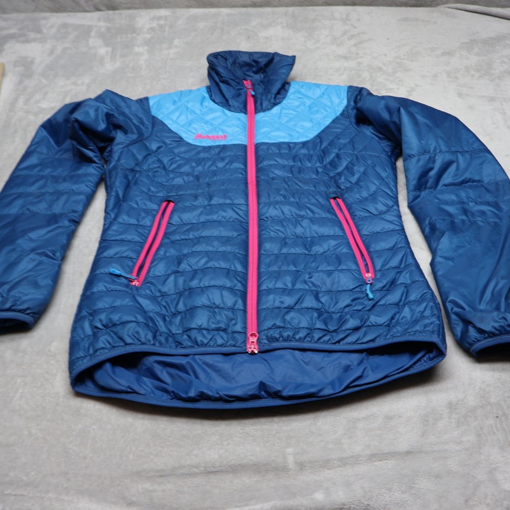 Bergans of Norway Jacket Women Small Blue Uranostind Insulated Quilted Puffer